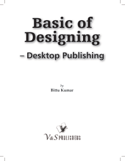 Basics of Designing - Desktop Publishing