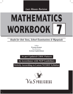 Mathematics Workbook Class 7