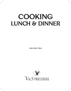 Cooking lunch & dinner