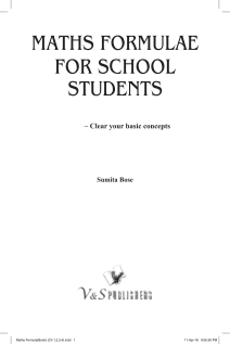 Mathematics formulae for school students